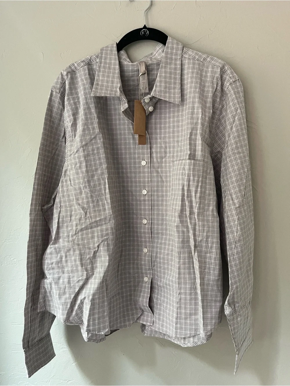 HTF 🩶SKIMS COTTON POPLIN SLEEP MICRO SHORT SET SILVER CHECK 3X